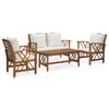 Day and Night - Day and Night Garden Furniture 4 Pieces with Cushions Solid Acacia Wood