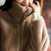 Pile Pile Pile Pile da Donna in Pile Corallo a Doppia Faccia Pigiama Casual Autunno e Inverno Outdoor Plus Velluto Spesso Caldo Giacca in Pile Polare