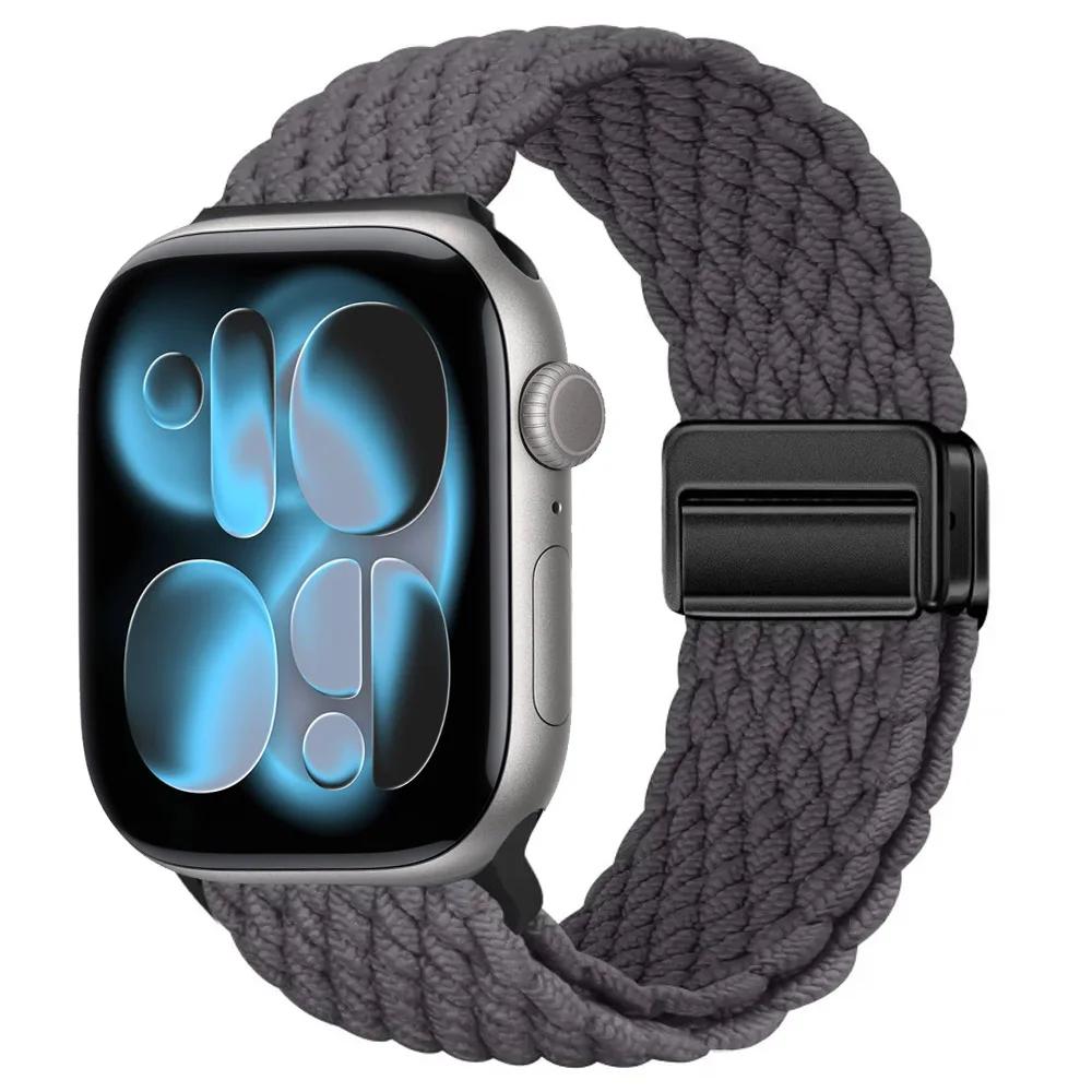 Nylon Strap for Apple Watch 11 10 46mm 42mm/Ultra 3 2 1 49mm Magnetic buckle Wristband iWatch 9 8 7 6 5 4 SE 45mm 44mm 41mm 40mm