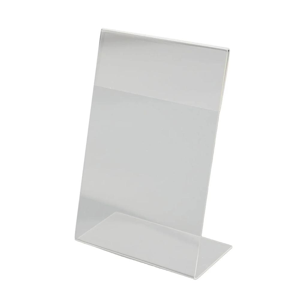 10/20PCS A6 Acrylic Menu Stand Holder Stand Slanted Sign Holders Desktop Paper Menu Holder
