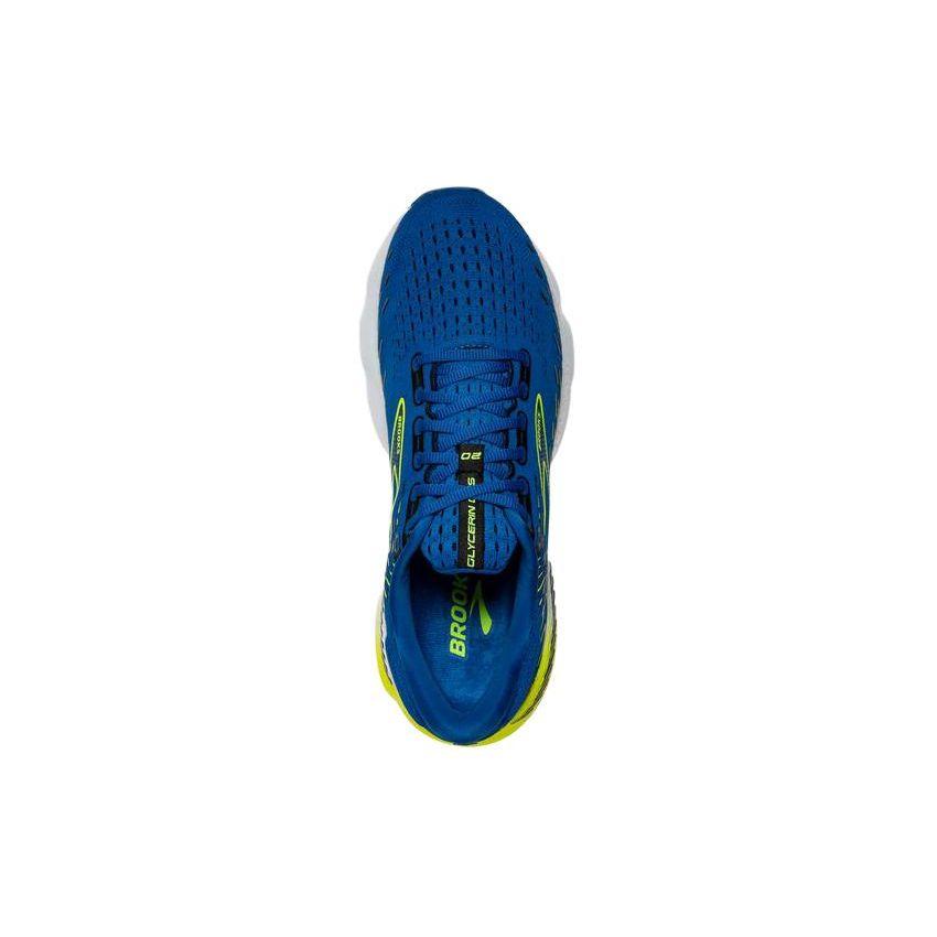 Brooks Glycerin GTS Comfortable Daily Slip-Resistant Durable Low-Top Running Shoes Men sneaker Blue Yellow 110383-482