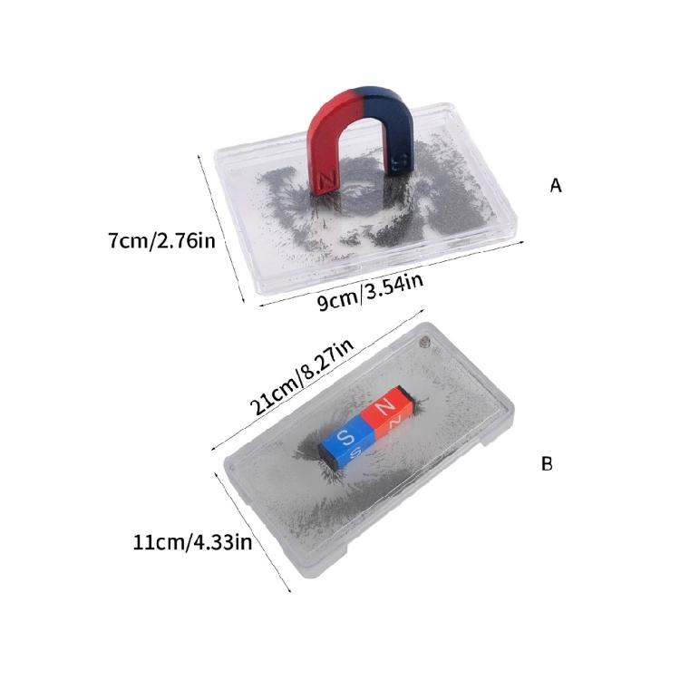 Magnetic Field Demonstrator With Iron Filings for Science Lab Magnetic Induction Demonstrator Physics Teaching Aid