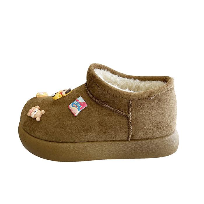 Women's Large Size Soft Elastic Cartoon Cute Winter Warm Cold Padded Snow Boots Non-slip Wear Outdoor Leisure Sports Cotton Boots