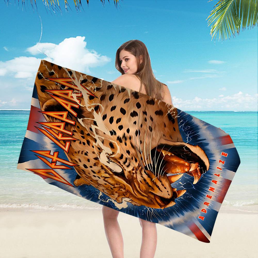 D-Def L-LeppardS Band Anime Beach Swimming Towel Soft Absorbent Washcloth Children's Gifts for Kids Travel Camping Gym
