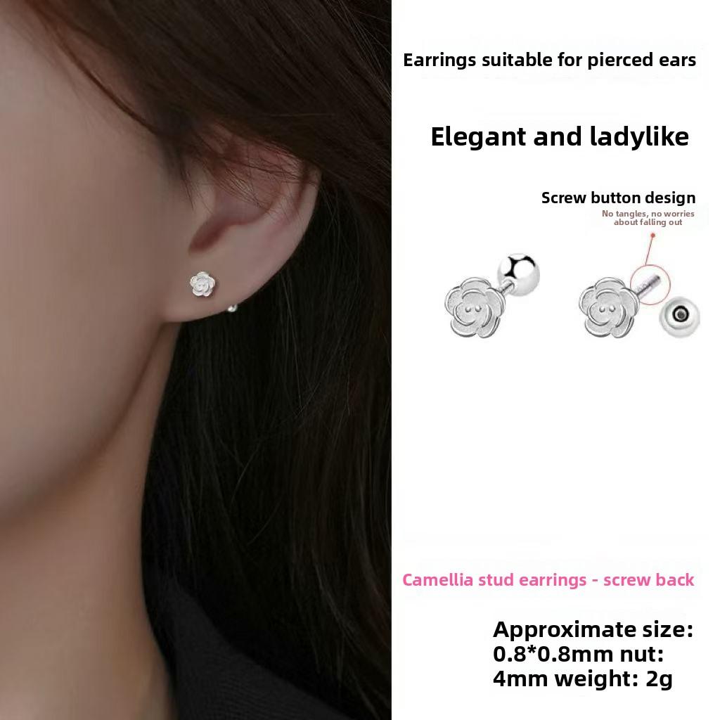 Shiny 925 Sterling Silver Internally Threaded Earrings, INS Minimalist Cartilage Studs, Comfortable To Wear While Sleeping