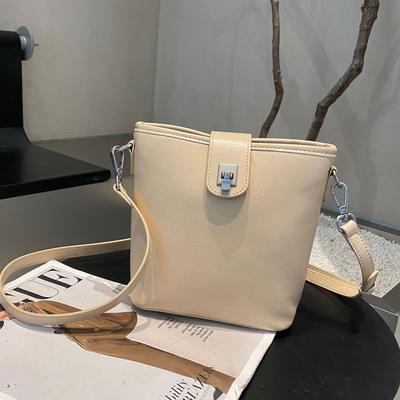 Cowhide Fashionable Small Light Luxury Bag Women's Bag Hand Grab Card Bag Simple Women's Mobile Phone Change Bucket Bag