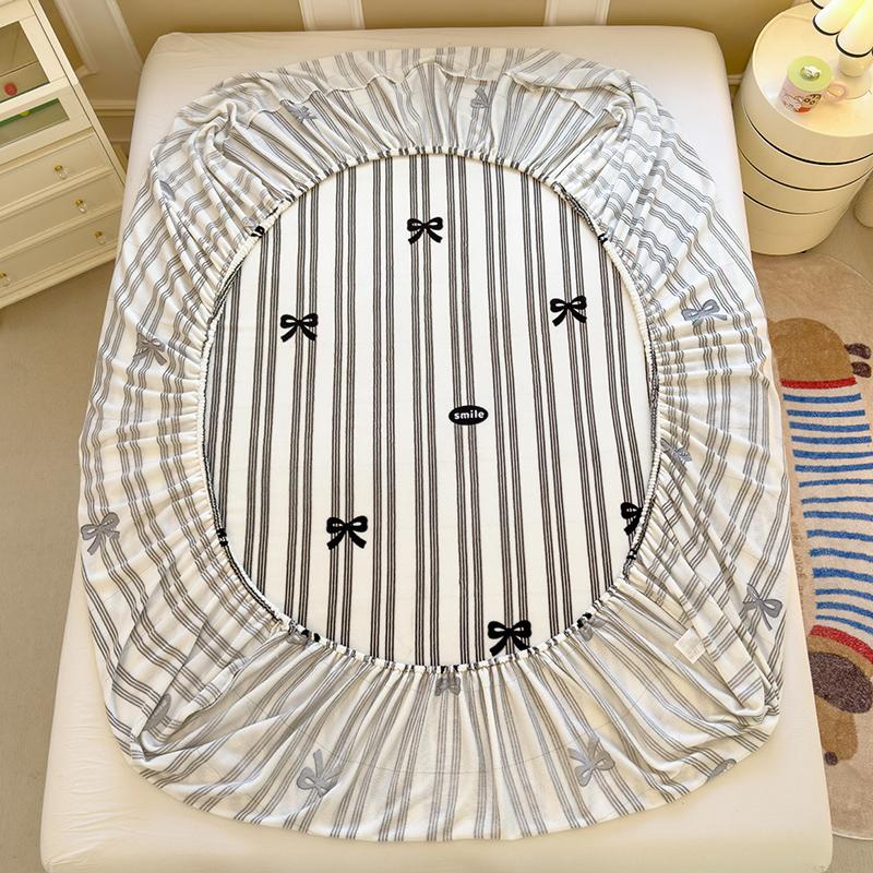 Warm Bedsheet Velvet Bed Cover Elastic Fitted Sheet Printed Bed Linen Queen/King Size Sheets Drap De Lit (Pillowcase Need Order)