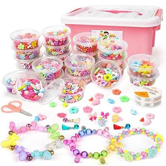 Toys Girls Birthday Presents Ranking DIY Materials 2000 Pieces Beads Handmade Making Gifts Anniversaries Christmas Necklaces Bracelets Toys.