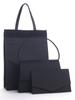 Japanese Black Formal Sub Fukusa Ceremonial Entrance Kindergarten Entrance Graduation Graduation Good Night [Aurora] Bag, Bag, 3-piece Set, Black,