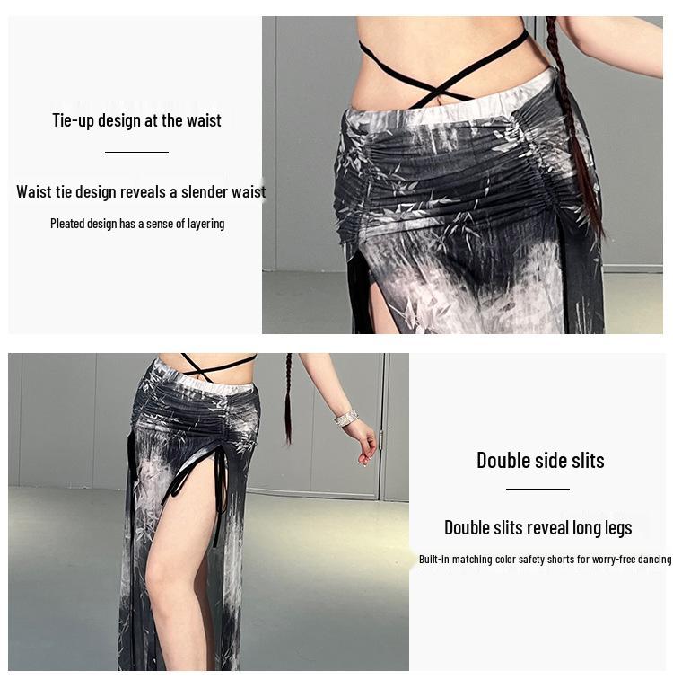 2025 Damen Bauchtanz Übungsoutfit: Neuer Stil Sommer Anfänger Orientalisch Sexy Langes Kleid Set