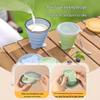Portable Food-Grade Silicone Collapsible Water Cup for Kids, Heat-Resistant Travel Toothbrush/Mouthwash Cup