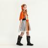 Halloween Children's Costume Pumpkin Witch Costume Witch Dress Cloak Shawl Star Dress Girls Show Costume