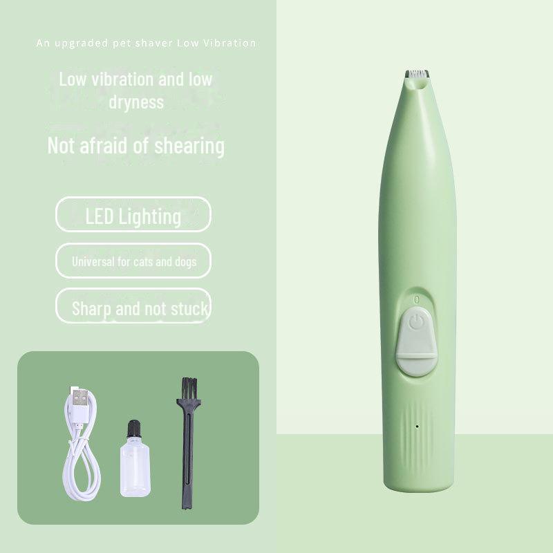 

Модернизированная водонепроницаемая светодиодная машинка для стрижки домашних животных для кошек и собак — широкое лезвие для морды, ушей, глаз и подошв F6 with Oil Bottle