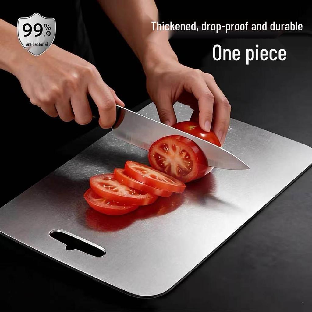 Pure Titanium Double-Sided Antibacterial Chopping Board - Mold Resistant for Kitchen, Fruit, and Vegetable Cutting