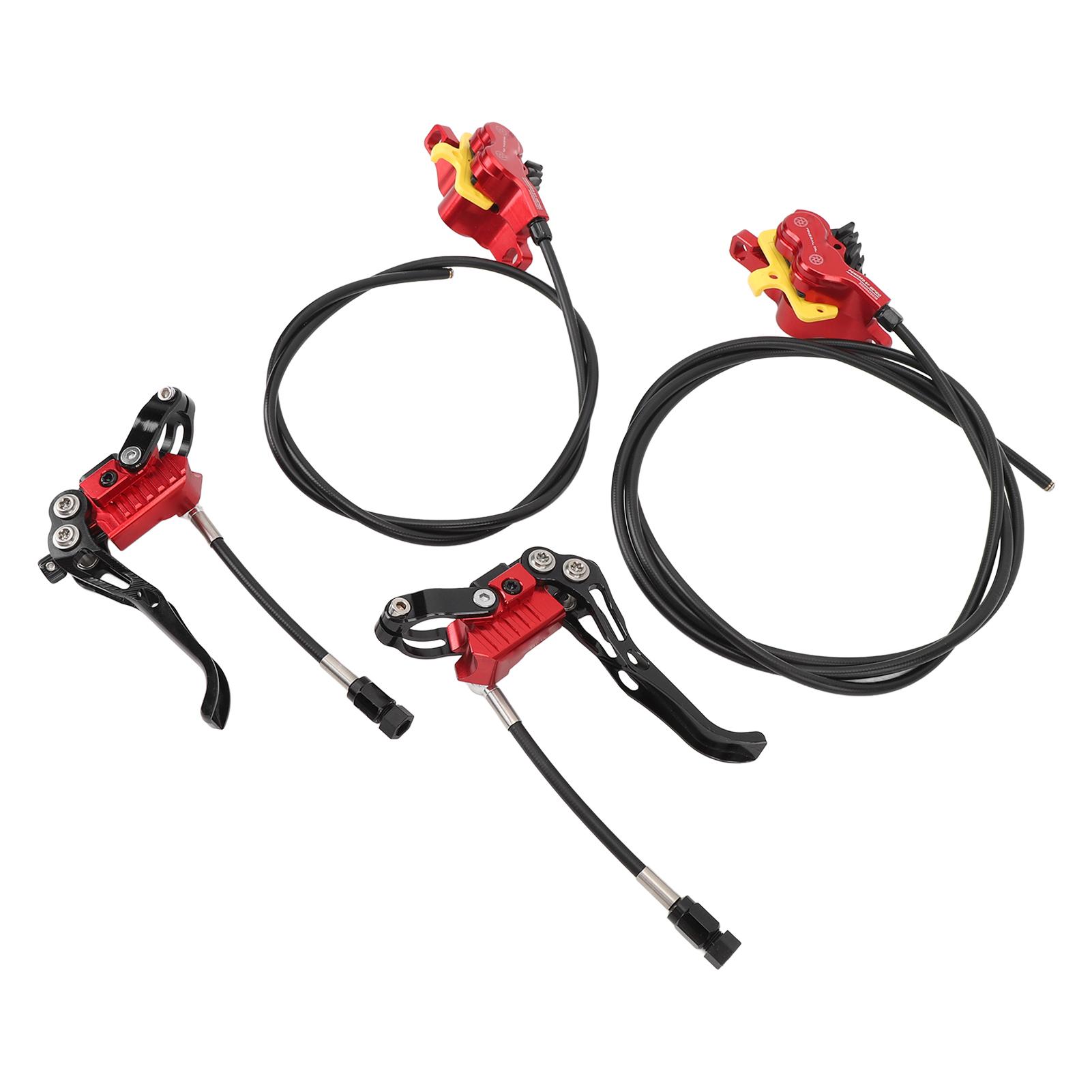 

4 Pistons Split Hydraulic Disc Brake Set Aluminum Alloy CNC Front 800mm and Rear 1550mm Split Hydraulic Brakes for Mountain Cycling