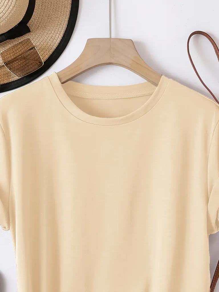 Women's Casual Short Sleeve T-Shirt Peace Love Coffee Graphic Print with Leopard Heart Iced Coffee Design Round Neck Tee Y2K Top