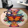 1pc Butterfly Artwork Office Round Area Rug, Indoor Mat Suitable ForOffice, Under Office Chairs Bedroom Living Room Home Decor, Room Deco D153