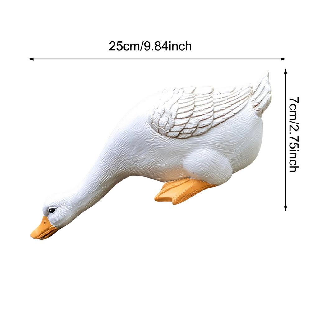 Cute Duck Drinking Water Ornaments Yard Decoration Simulation Animal Garden Pool Fish Pond Water Feature Decoration Outdoor