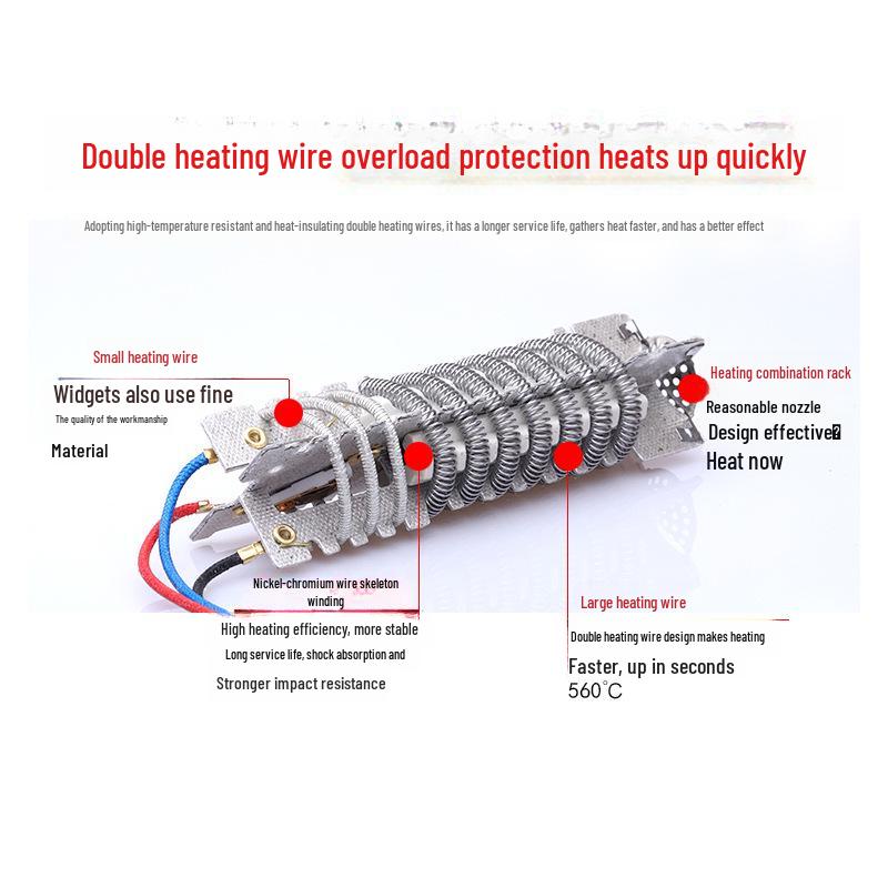 2000W Adjustable Temperature Industrial Hot Air Gun for Car Film & Woodworking