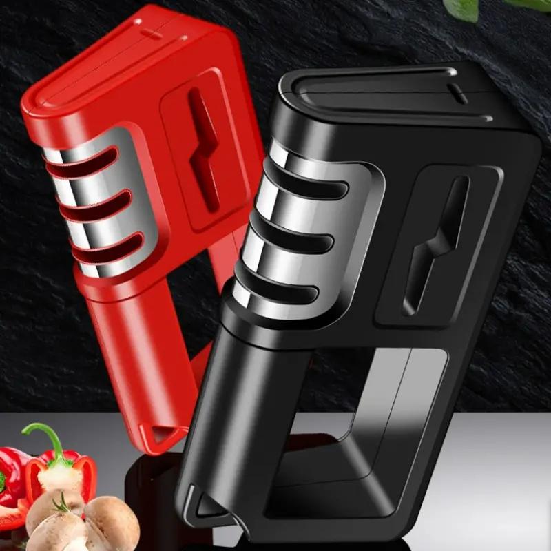 1pc Four-in-one Diamond Knife Sharpener Multi-functional Knife Scissors Manual Quick Knife Sharpening Tools Kitchen Accessories