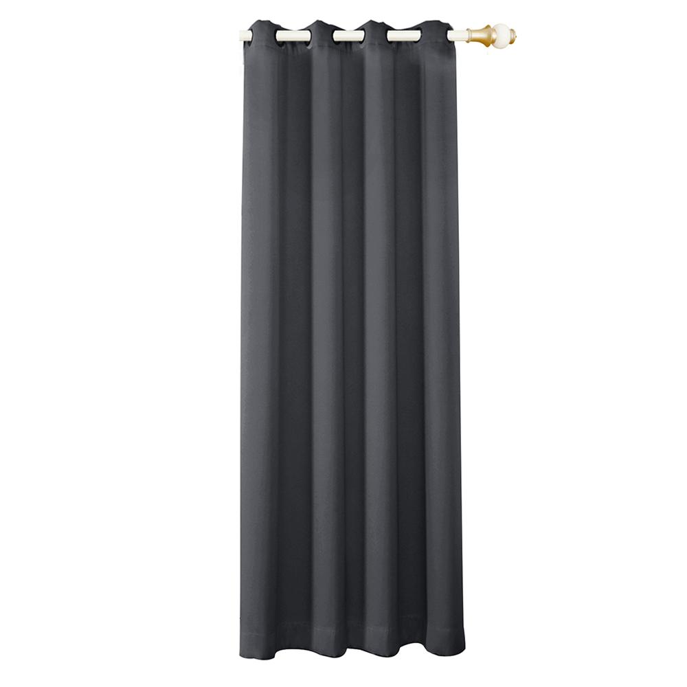 Heavy Duty Quilted Curtains Panel Living Room 100% Blackout Curtains Eyelet Heat Blocking Winter Keep Warm Thermal Window Drapes