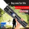 Rechargeable High-Power Mini Tactical Flashlight with Long-Range White Laser Light