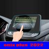 Tempered Glass Screen Protector Film For Onix Plus    2022 Car GPS Center Screen Interior Sticker