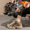Baumwollschuhe Damen Winter Samt Sportschuhe 2025 neu rutschfest warm lässige Schuhe Plateau Dad Shoes wasserdicht