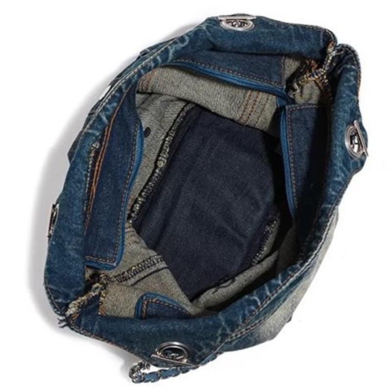 Горячие женские джинсовые сумки через плечо женские Harajuku эстетичные цепочные — фото 5