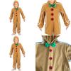 Adorable Christmas Gingerbread Man Kids Costume Cosplay Bodysuit