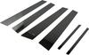 BRIGHTZ Camry AVV50 Finish Stainless Steel Black Plated Pillar Panels for AVV and Camry Hybrids Ultra-Mirror (6-Piece Set) [PIL-BLA-156] 50, V50,