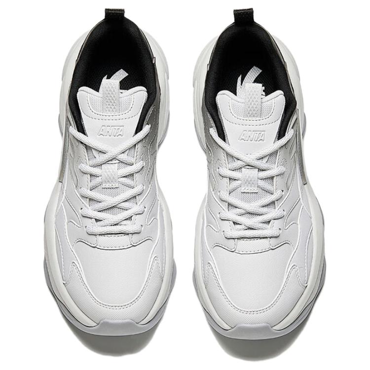 Anta Nut 2.0 Comfortable Versatile Non-Slip Wear-Resistant Low-Top Dad Shoes Women sneaker White Gray Black 122518891-9