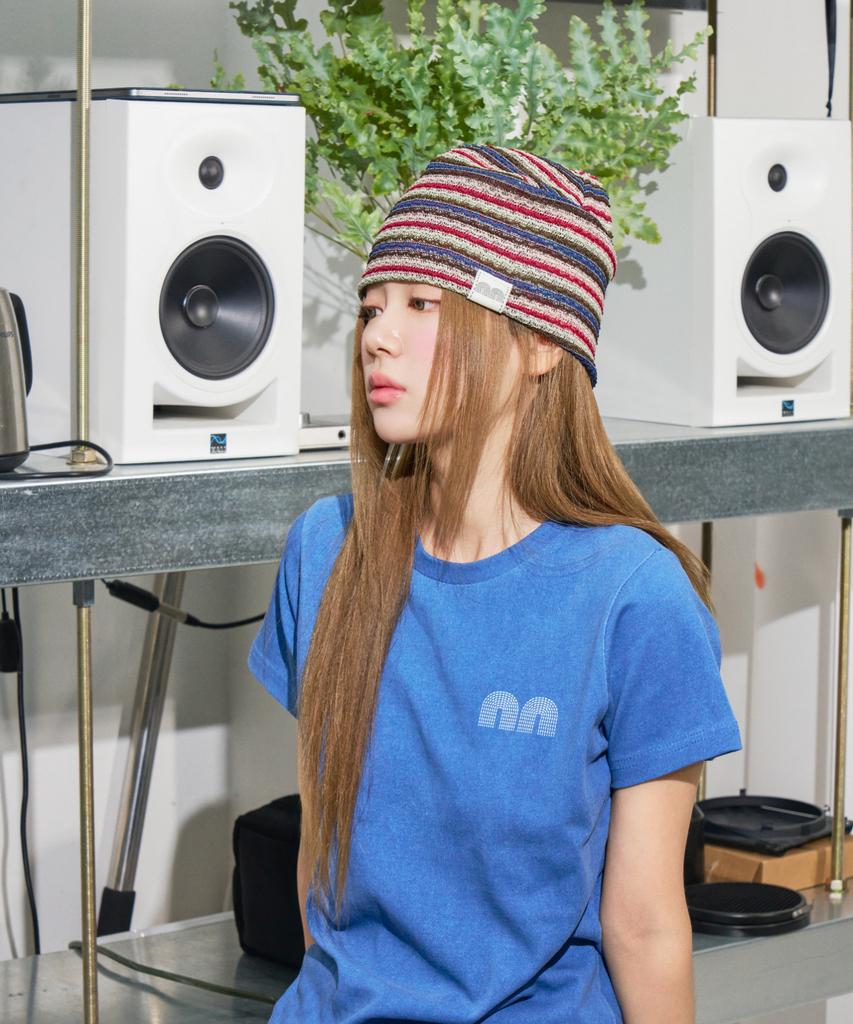 NOT NEW Summer Nn Label Pattern Beanie Khaki