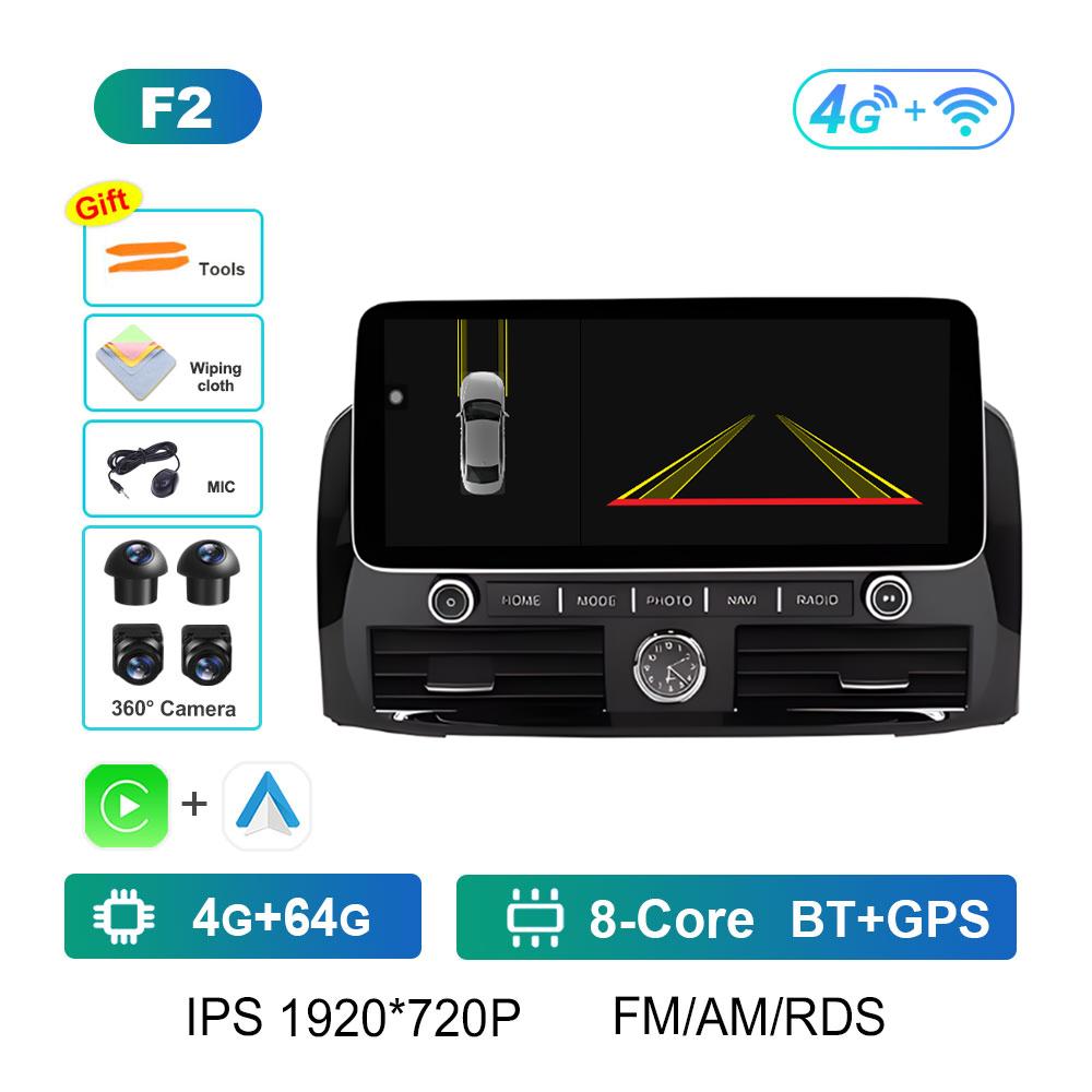 Android Auto Wireless Carplay for Toyota Prado 2004 2005 2006 2007 - 2009 DSP Stereo Cooling Fan Autoradio Touch Screen No 2 Din