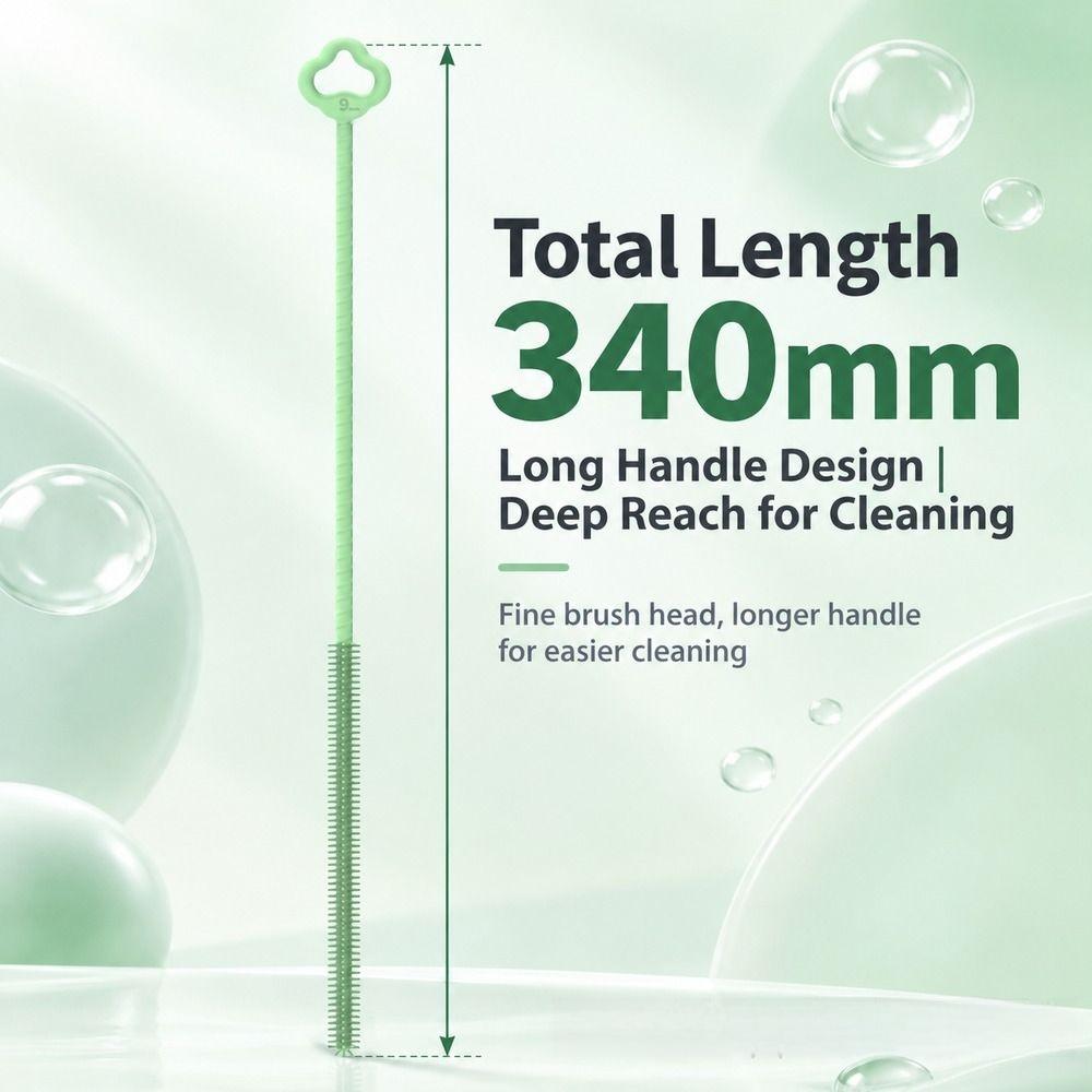 34cm Extended Version Straw Cleaning Brush Long Handle Bottle Brush  Home Kitchen