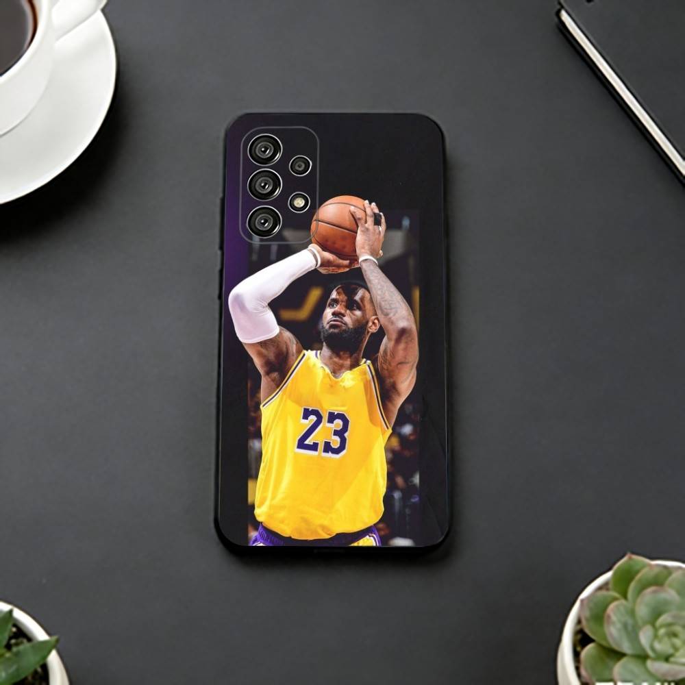 Sport Basketball L-LeBron James Handyhülle Schwarzes Silikon Weich Für Samsung S25,S24,S21,S22,S23,S30,Ultra,S20,Plus,Fe,Lite