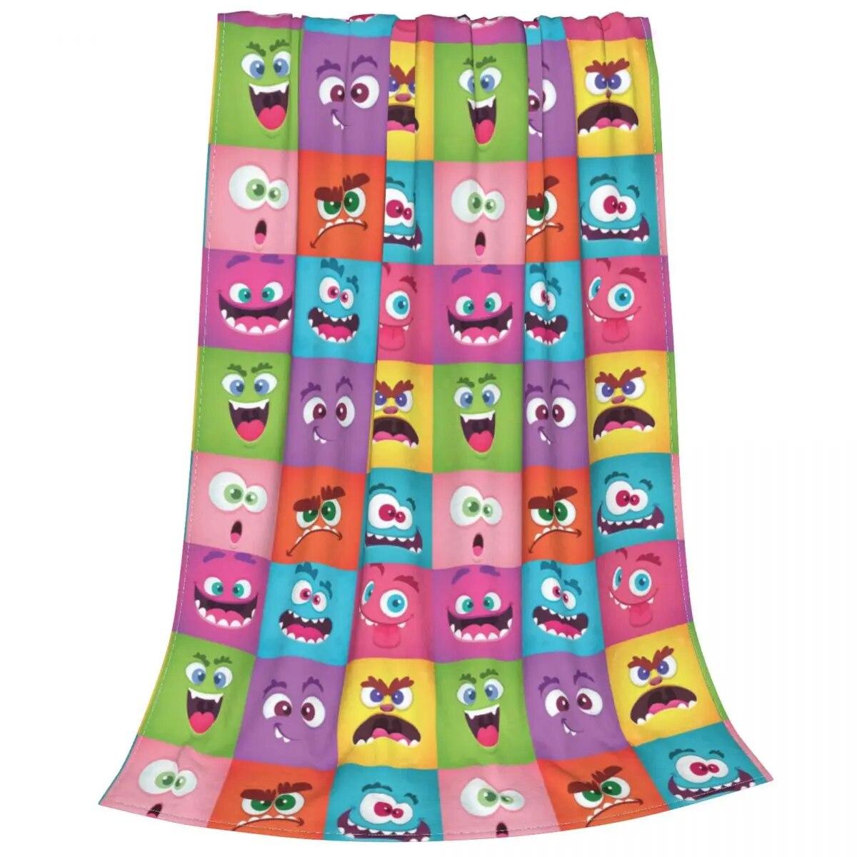 

Фланелевое одеяло с изображением монстра, потрясающие одеяла для дома, покрывала 150*125 см 75x100cm