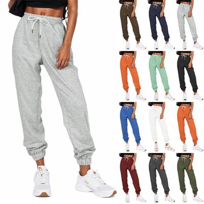 Women's Fashion Drawstring Waist With Pockets Drawstring Color Casual Sweatpants