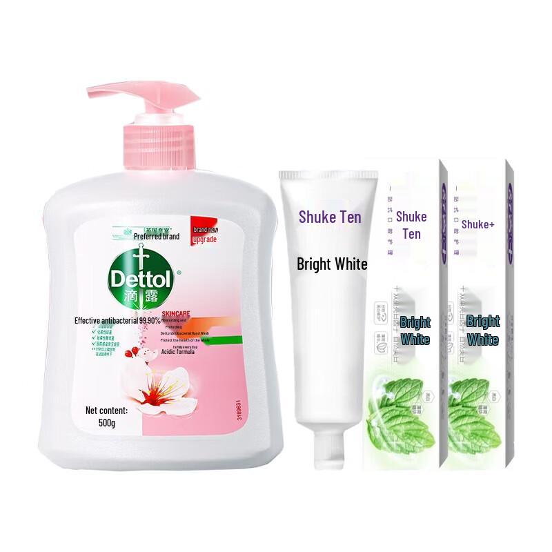 

Семейный набор: Мыло для рук Dettol и Зубная паста S well