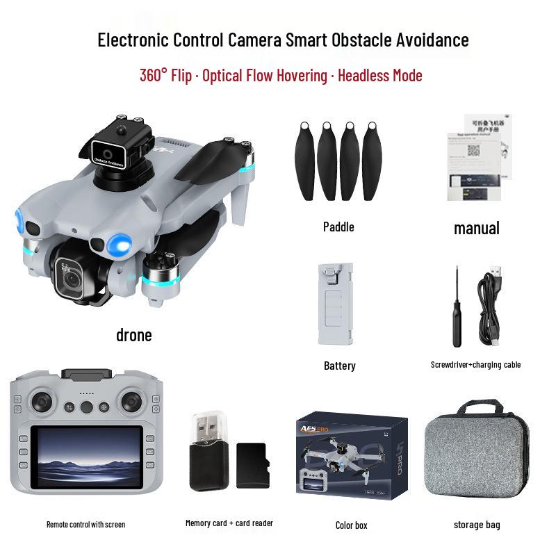 AE5pro Drone with 5.6" Controller, Brushless Quadcopter, Obstacle Avoidance, HD Aerial Photography, Remote Control Aircraft