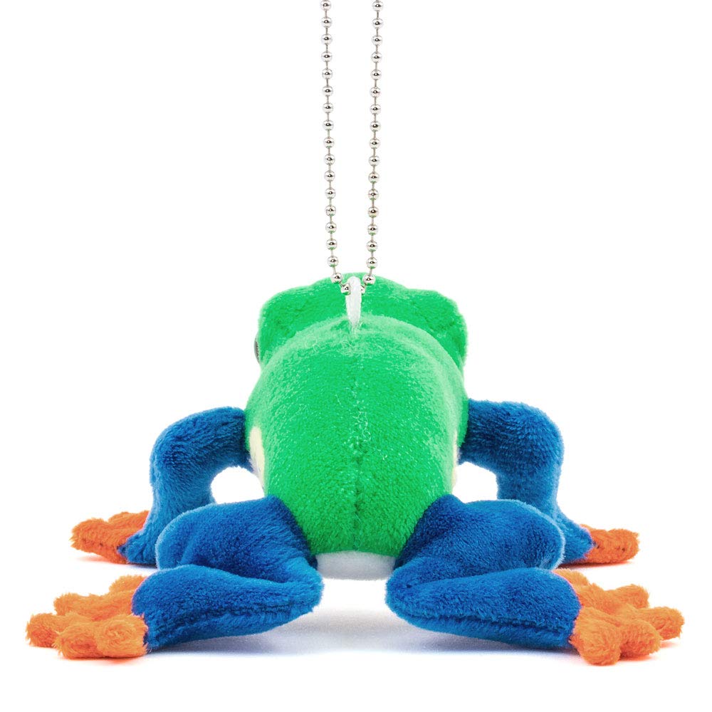 COLORATA Plush Mascot Red-Eyed Tree Frog (Realistic Amphibianwith Chain) Cute Frog Keychain Doll Gift (Twice Tested) Christmas Present