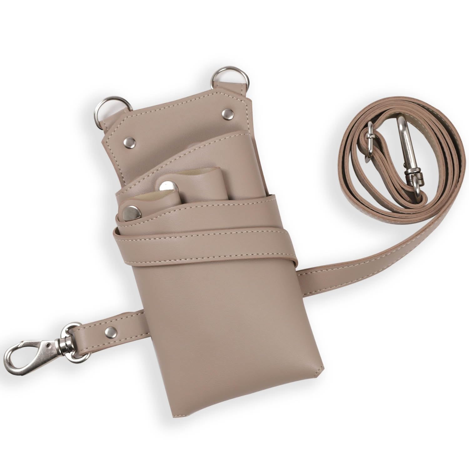 

DEEDS Domestic scissor case specialty manufacturer Latina Greige pieces scissor case hairdresser trimmer barber no.372 3~5