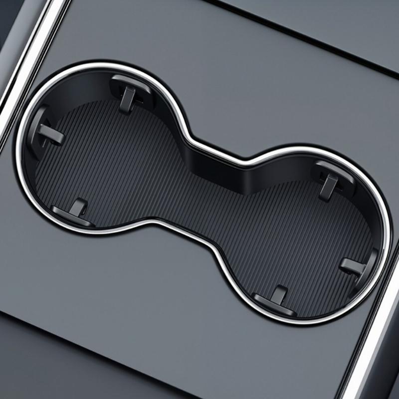 Cup Holder Stabilizer for Car, Adhesive Console Water Cup Limiter Silicone Contact for Commuting and Daily Driving