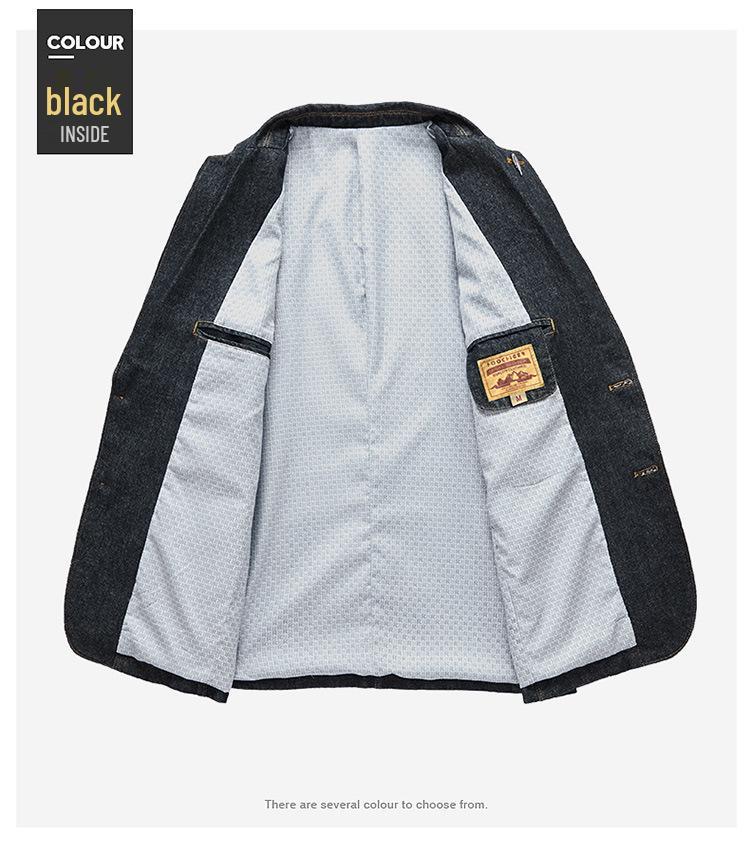 Jaqueta Masculina Urbana Slim Fit Jeans com Lapela - Coleção Primavera/Outono.