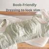 Full-cup Ultra-thin Beautiful-back Anti-exposure Bandeau Bra for Large Breasts Slimming and Pushing Up with Side Breasts