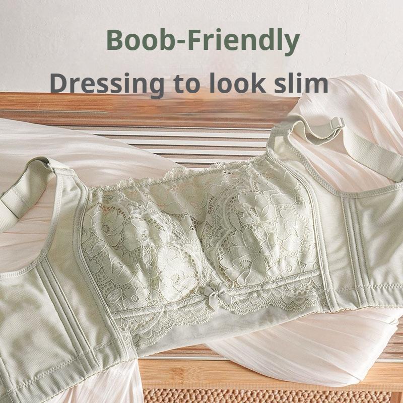Full-cup Ultra-thin Beautiful-back Anti-exposure Bandeau Bra for Large Breasts Slimming and Pushing Up with Side Breasts
