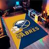 Sabres Hockey Team Spirit Area Rug Suitable for Indoor And Outdoor,Carpets for Kitchens, Homes, Offices, Living Rooms,Home Decor,Christmas Gift