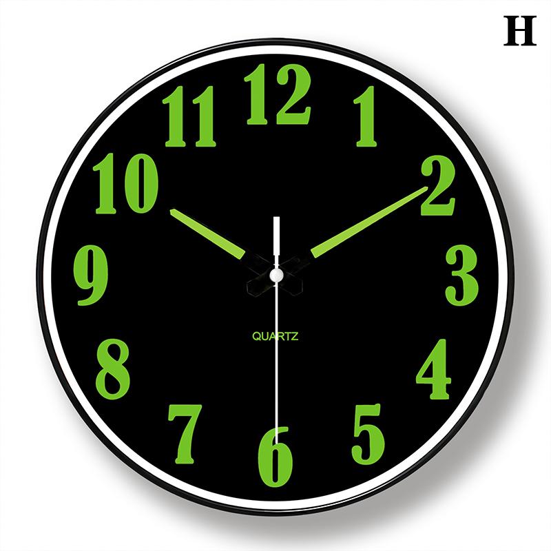 1 Pcs Luminous Wall Clock Light In Dark Night Digital Quartz Movement Bedrooms Living Room Study Loudspeaker Mute Clock For Home