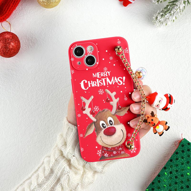 For Samsung A21S A53 A12 A13 A32 A72 A22 A23 A51 A50 A52 A70 A71 A73 A31 A40 A41 A03 S A02S A10 A33 Cute Christmas Lanyard Case