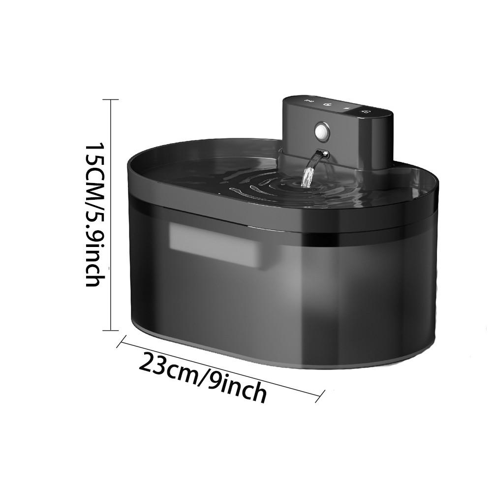 2.2L 2600 mAh Household Pet Water Dispenser Rechargeable Induction Water Fountain Wireless Automatic Cat Water Fountain